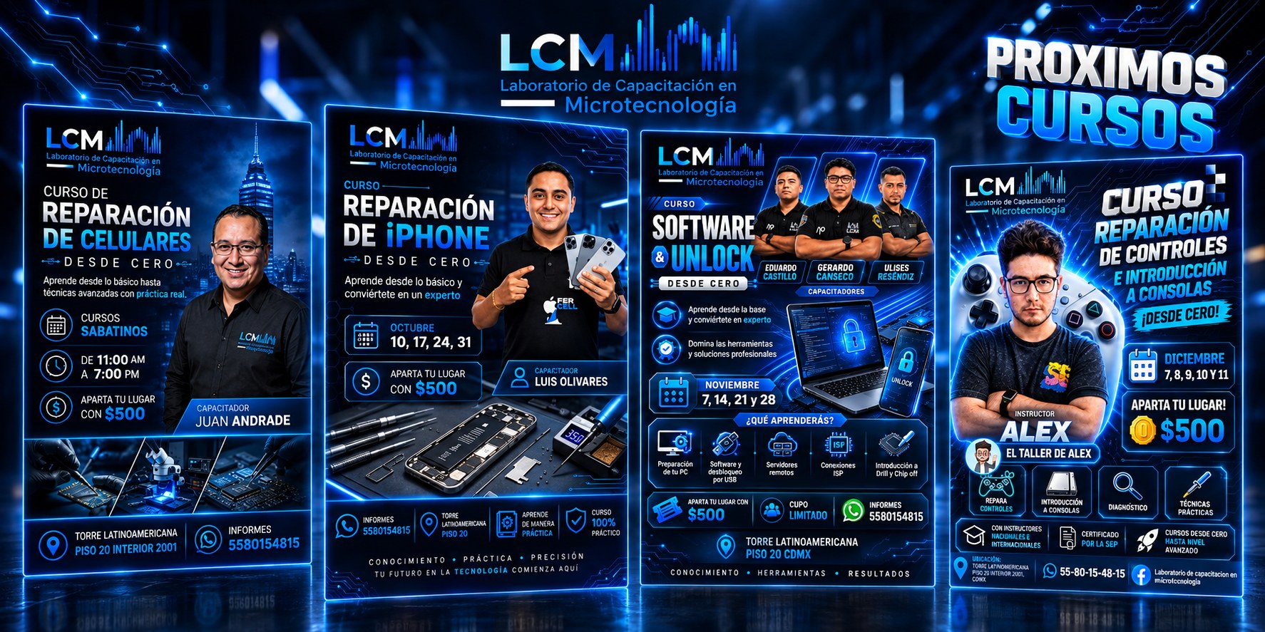 Pr&oacute;ximos cursos LCM